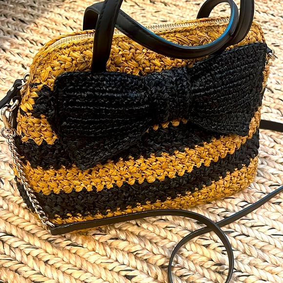 Kate Spade Bow STORYBOOK Straw Bag NWOT - Picture 12 of 14